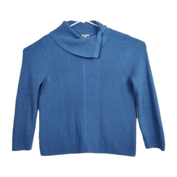 Talbots Pullover Cowl Neck Women's Sweater, Size XL, Periwinkle Blue, Knit - Picture 1 of 11